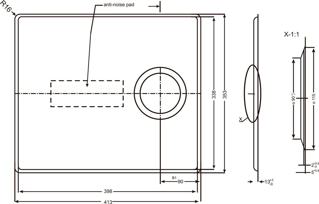 Дно для мойки из акрилового камня Alveus 1099917 Zoom - Вид №2