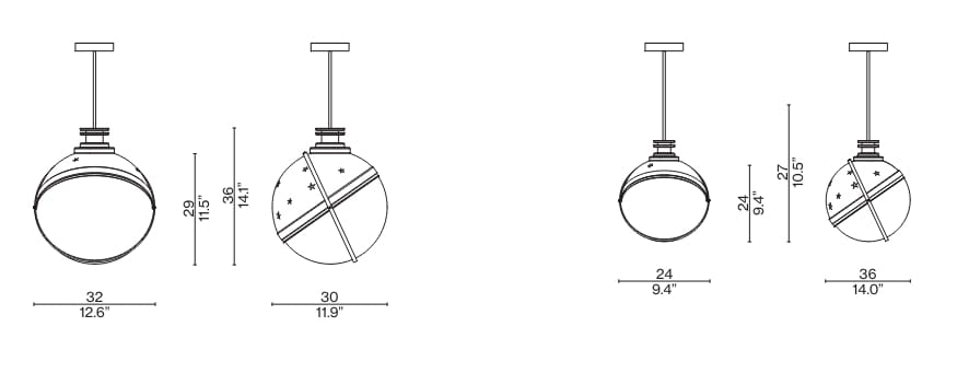 Алюминиевый подвесной светильник CASSINA HELENA ARCH-00109902 - Вид №3