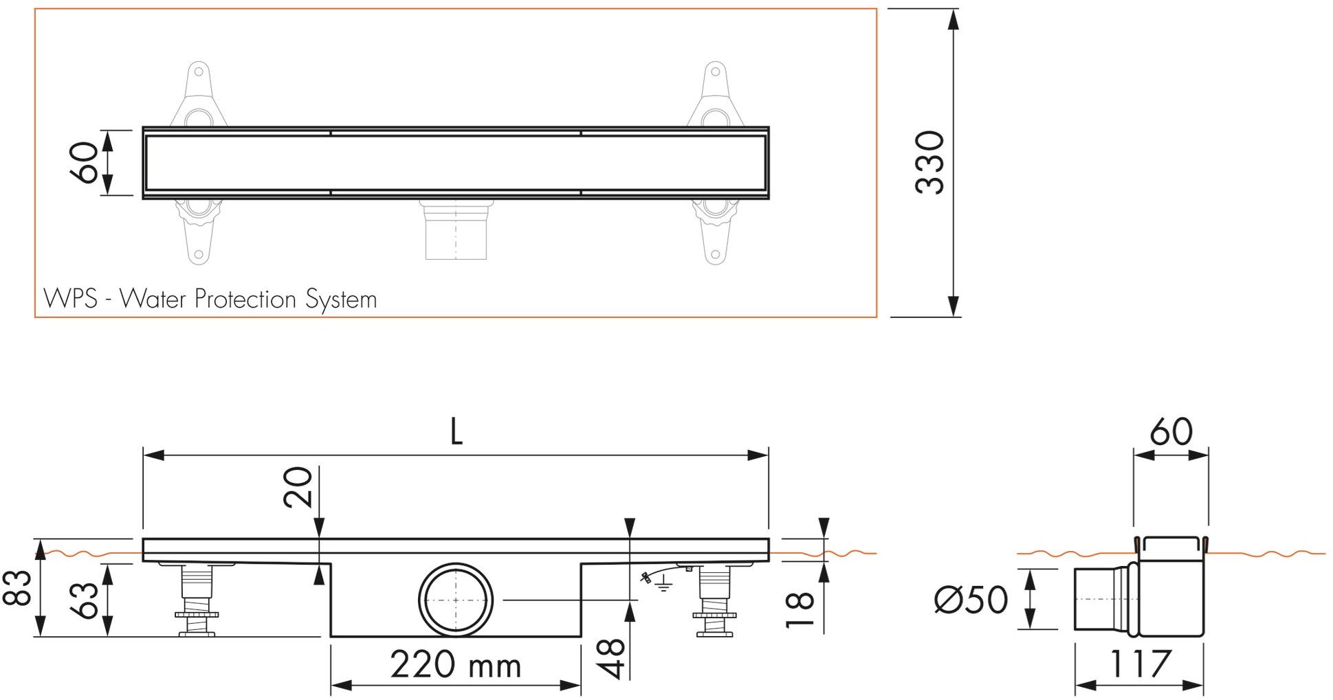 ESS Easy Drain Трап для душа из нержавеющей стали Compact sun-id-1364980 - Вид №3