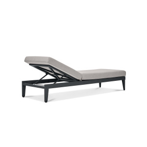 Садовая кровать с откидной спинкой из ткани