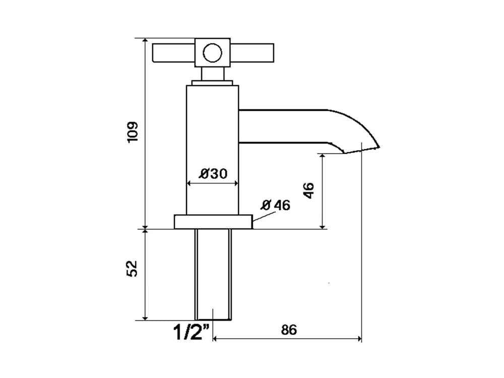 Смеситель для раковины с одним отверстием rvb SULLY ARCH-00134387 - Вид №2