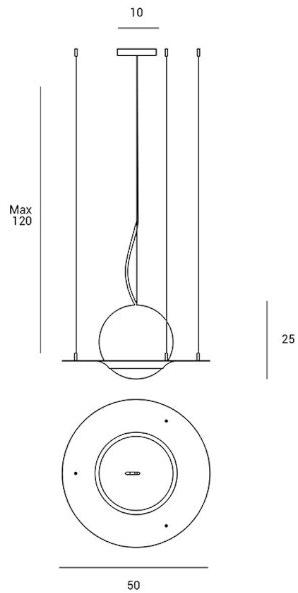 Miloox Подвесной светильник из матовой латуни и опалового стекла Hat 1744.89 - Вид №2