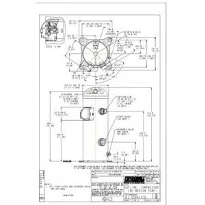 Danfoss MLZ — герметичные спиральные компрессоры MLZ076T4LC9A Компрессор спиральный 121L8655