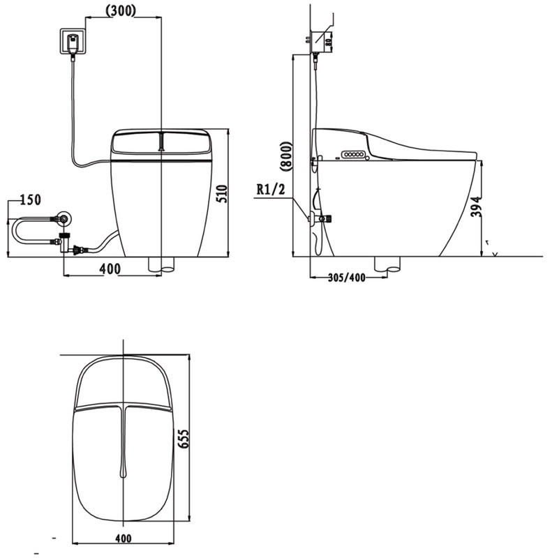 IT-806JD Электронный унитаз Orans Santreyd  - Вид №4