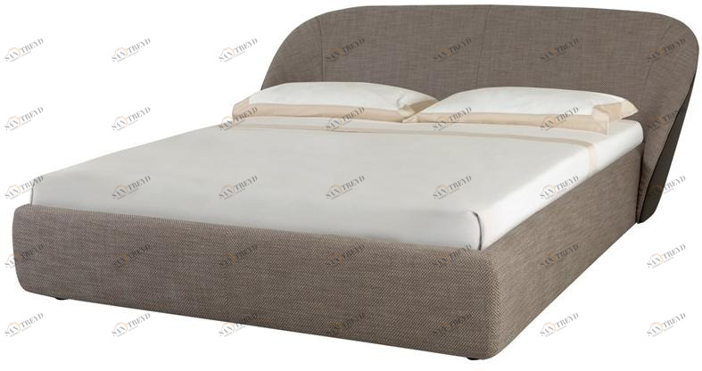 Tonin Casa Двуспальная кровать из ткани с мягким изголовьем Mama sun-id-1405355