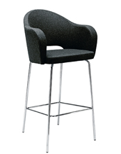 Agatha 384 Барный стул со стальной рамой на 4 ножках. Сиденье и спинка мягкие. Et al. Agatha