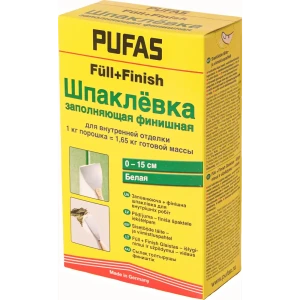 Шпаклёвка финишная Pufas Full Finish белая 1 кг