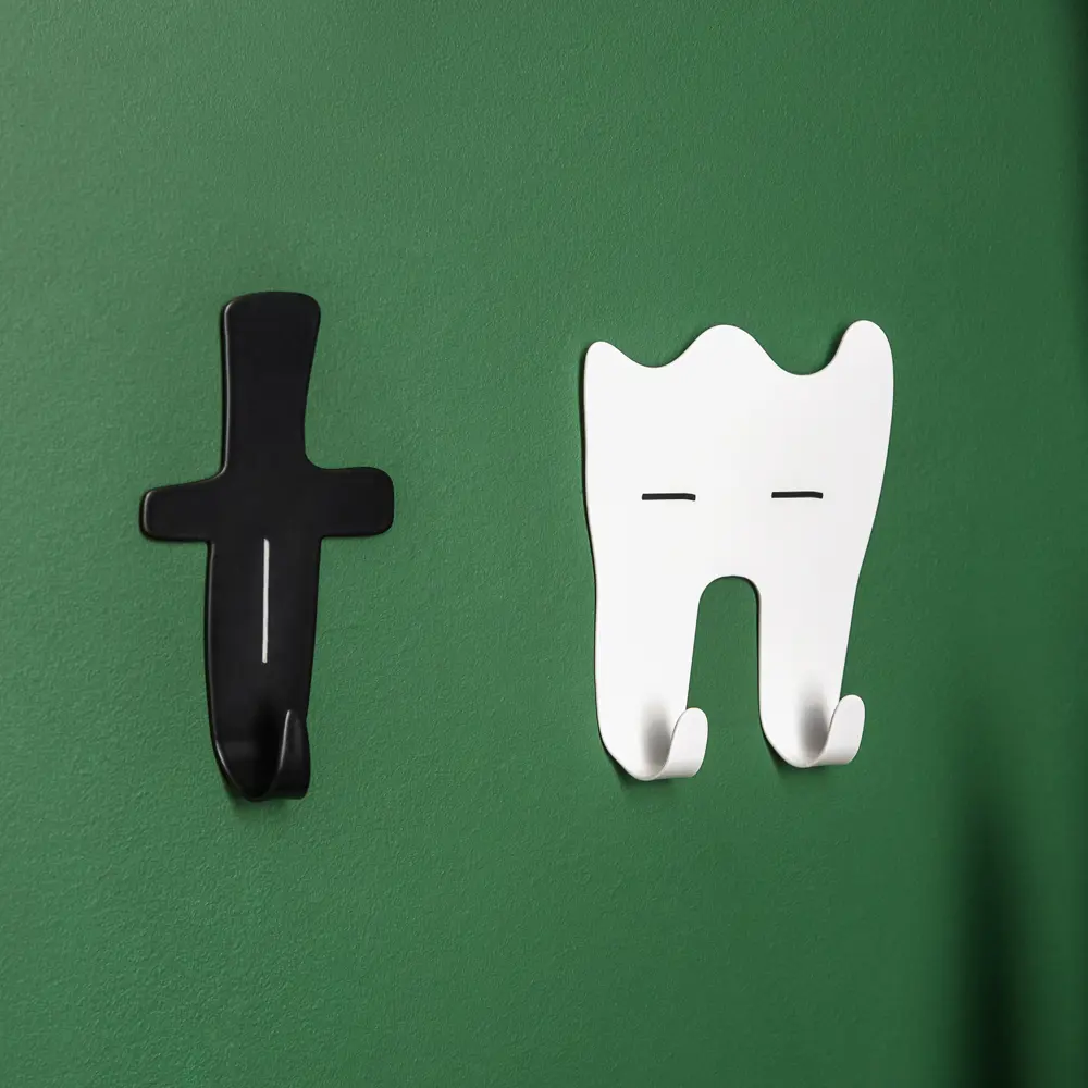 Крючок двухрожковый Irony цвет белый MOROSHKA STLM-2160963 - Вид №3