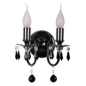 Бра металлическое на 2 лампы черное "Барселона" 313020902 MW-LIGHT СВЕЧА 00-3930889 Черный