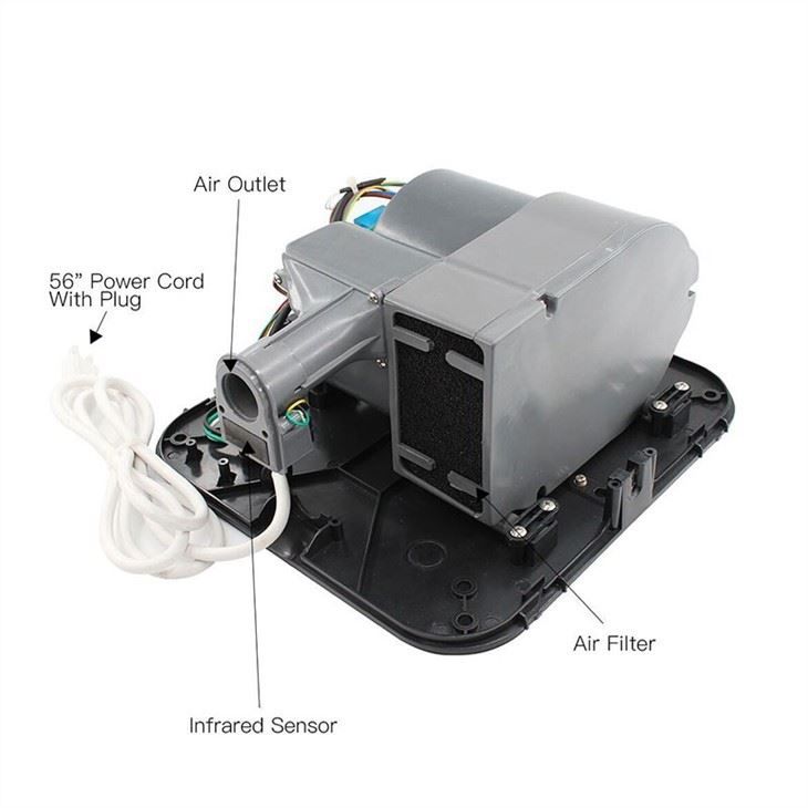 Сушилка для рук из нержавеющей стали AIKE AK2800_493  - Вид №3