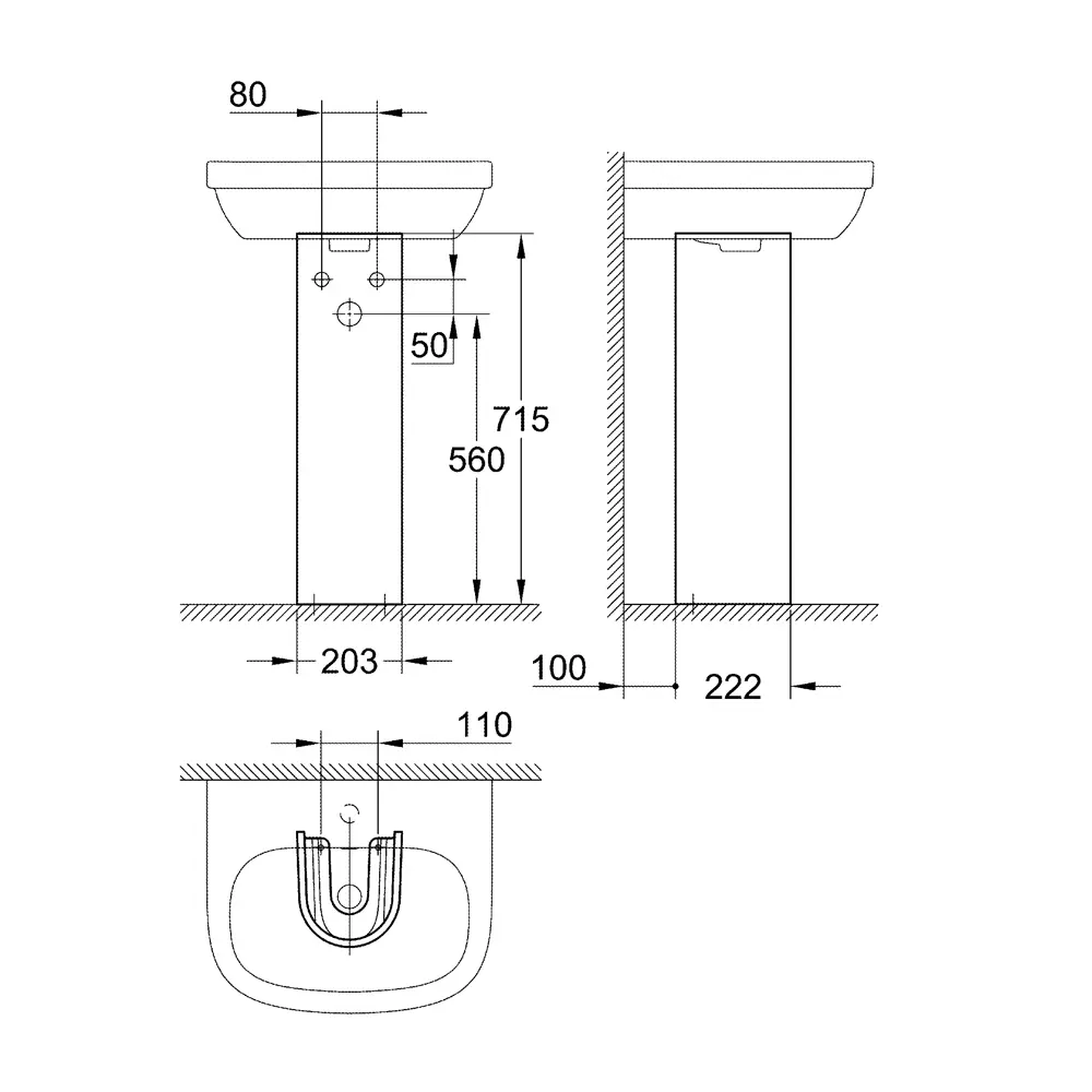 Пьедестал Grohe Euro Ceramic 39202000 STLM-2196808 - Вид №7