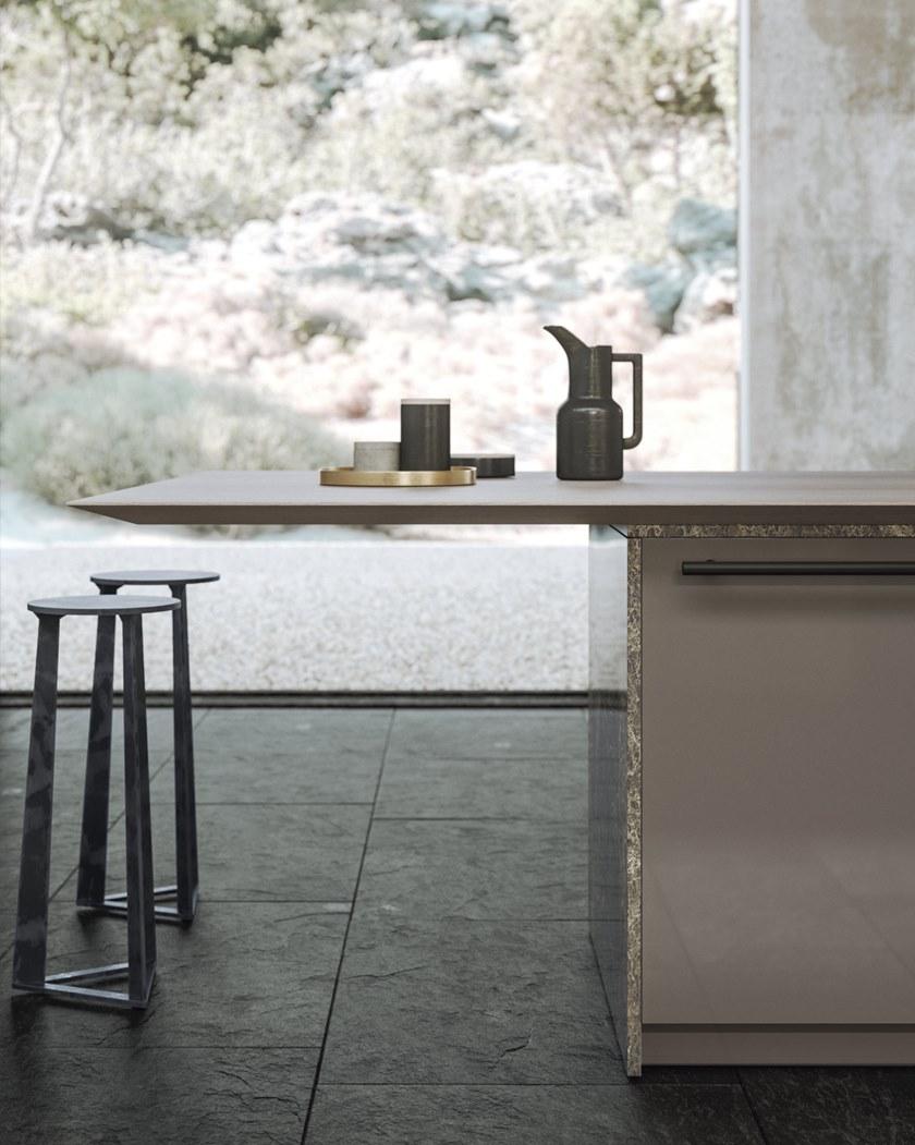 Alta Cucine Лакированная кухня с полуостровом Sistema 22.2 sun-id-1387473 - Вид №6