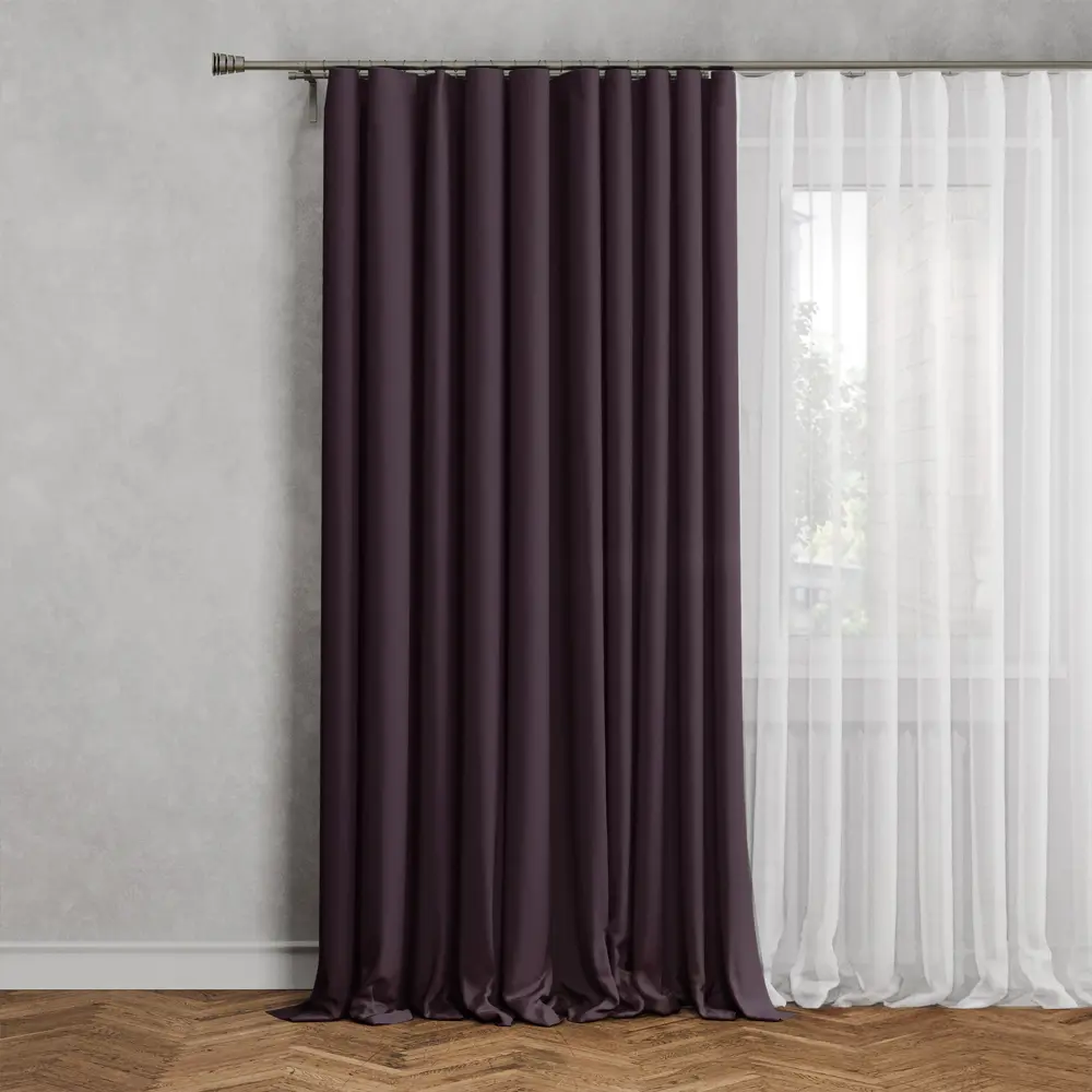 GARDEN Штора на люверсах димаут 200x280 см сиреневая 89390626 STLM-1563222