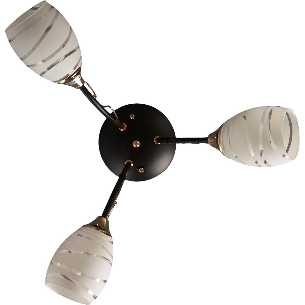 Люстра потолочная Camila 1112 3 лампы 9 м² цвет чёрный Escada STLM-2175519 - Вид №1