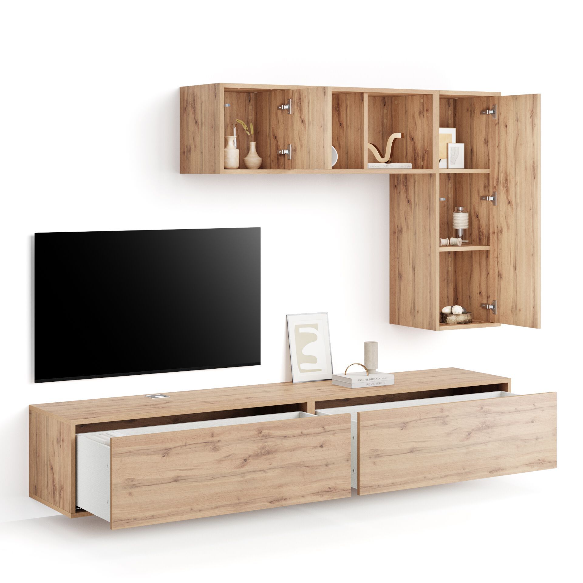 Модульная оборудованная стена установленная стеной в меламинированном Mobili Fiver IACOPO ARCH-00070420 - Вид №5