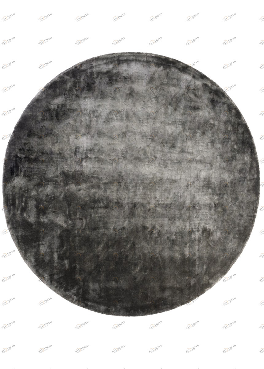 Ковер круглый серый 250 см Aracelis Steel Gray CARPETDECOR ДИЗАЙНЕРСКИЕ, HANDMADE 00-3893139 Серый 