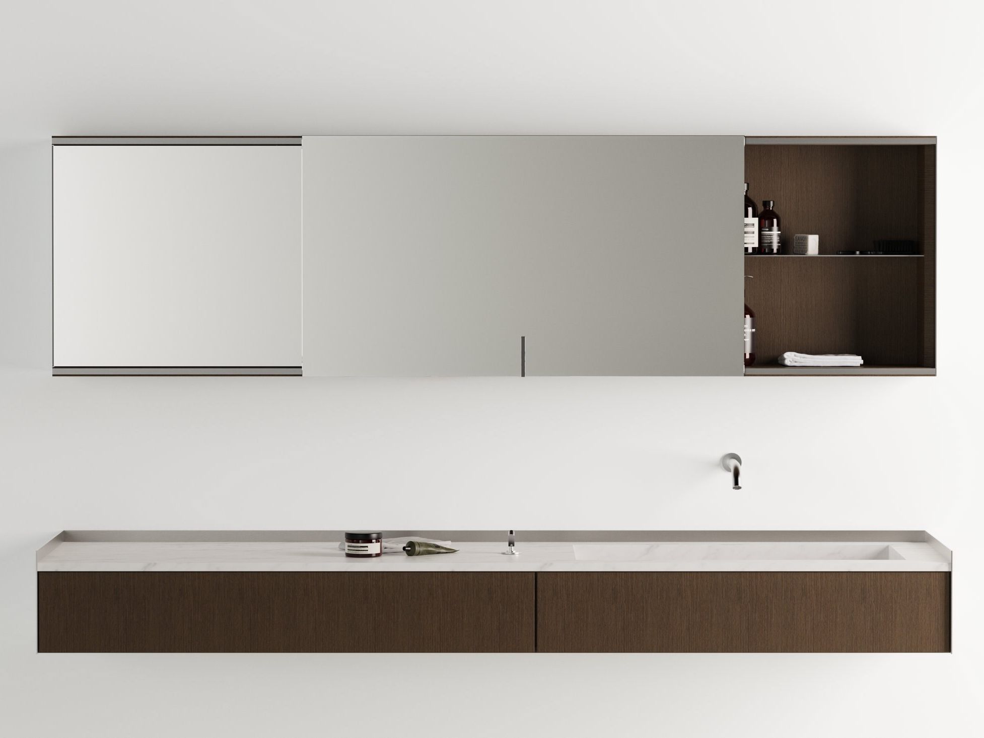 Зеркало с настенным контейнером для ванной комнаты Agape 028 ARCH-00102041