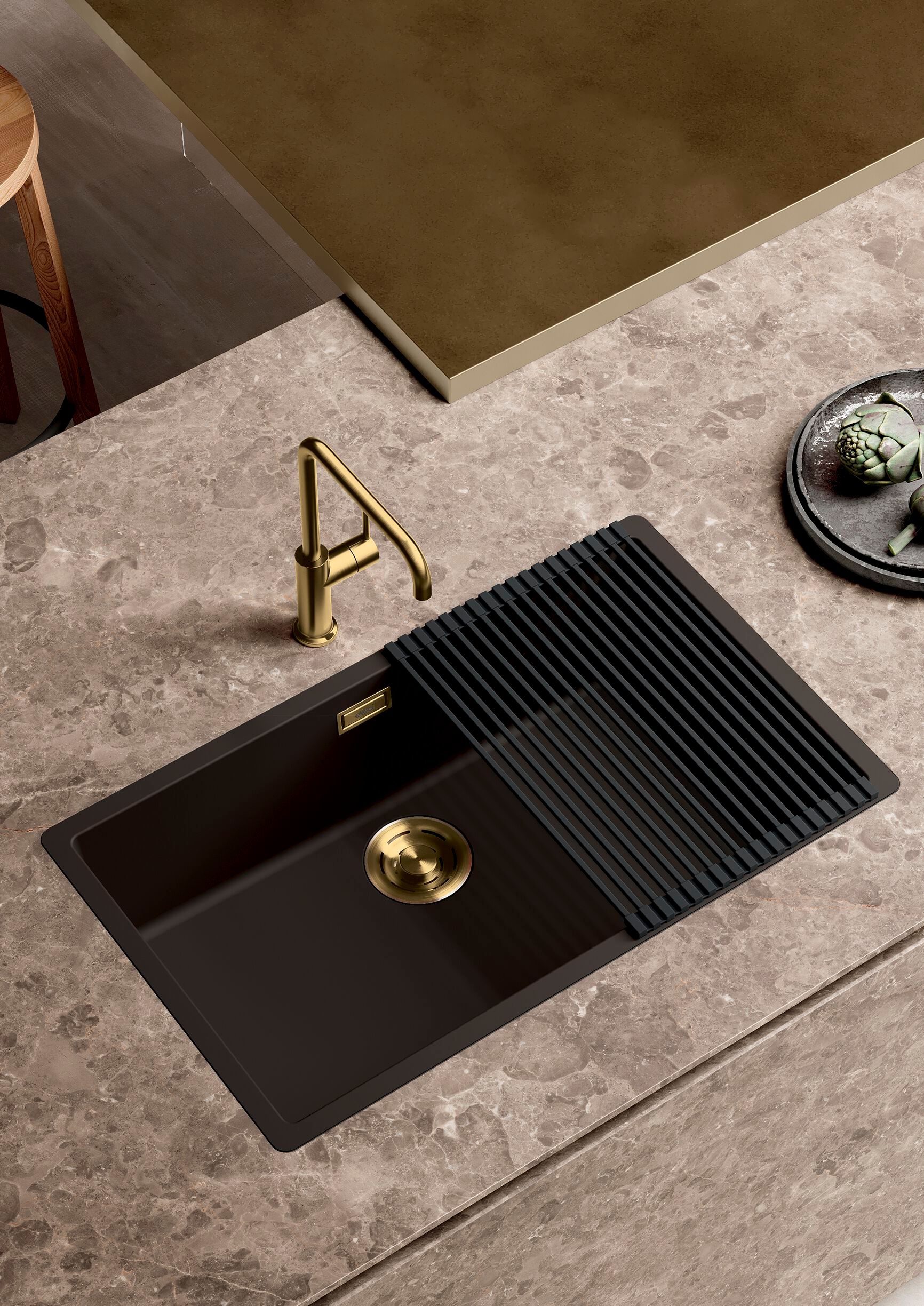 Встраиваемая раковина с одной чашей в Keratek Elleci Elite Kitchen ARCH-00059962 - Вид №1