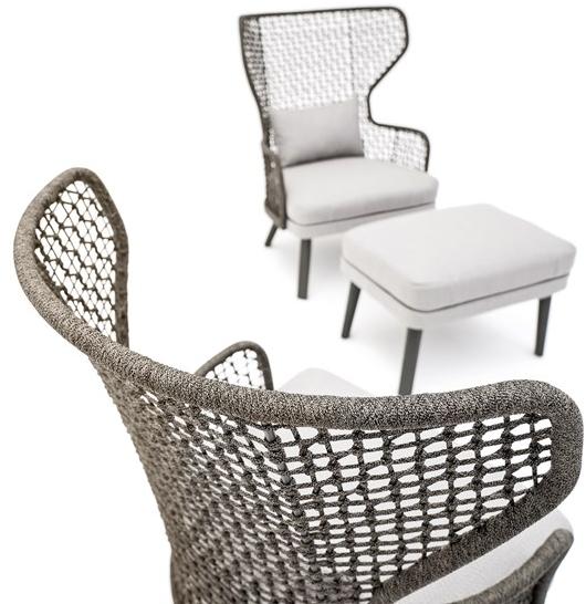 Varaschin Прямоугольный садовый пуф из ткани Emma 236p - Вид №3