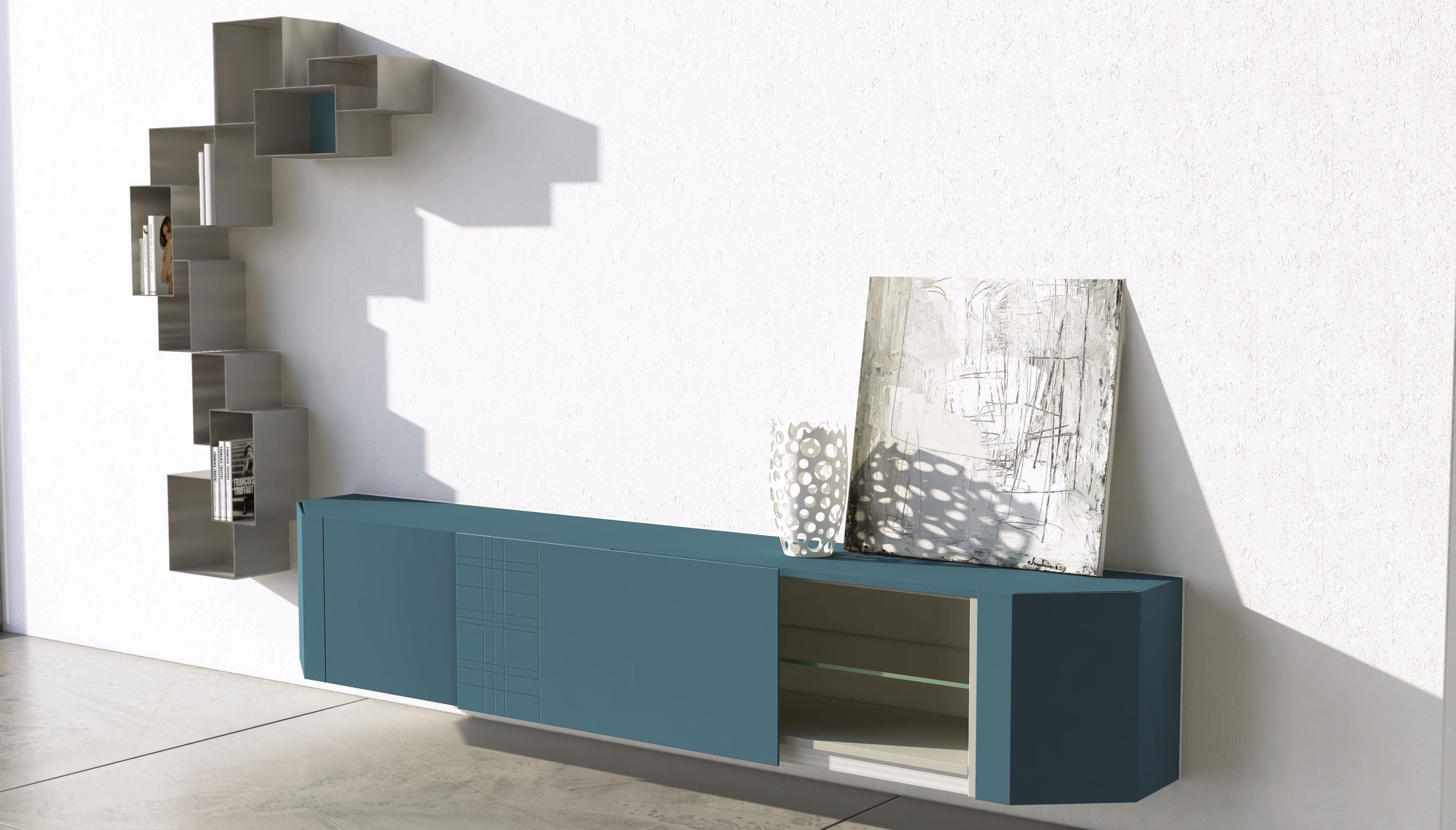 Металлическая секционная настенная Книжная полка Voltan Young ARCH-00043218 - Вид №3