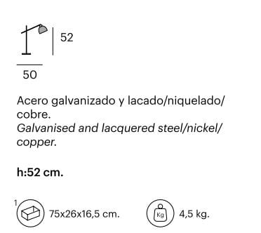 Окрашенная металлическая настольная лампа Pilma Нью-Йорк ARCH-00104437 - Вид №5