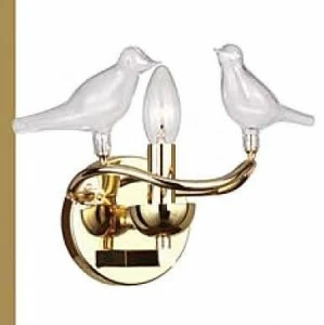 Бра Favourite Pajaritos 1750-1W FAVOURITE С ПТИЧКОЙ 078978 Прозрачный;серебро