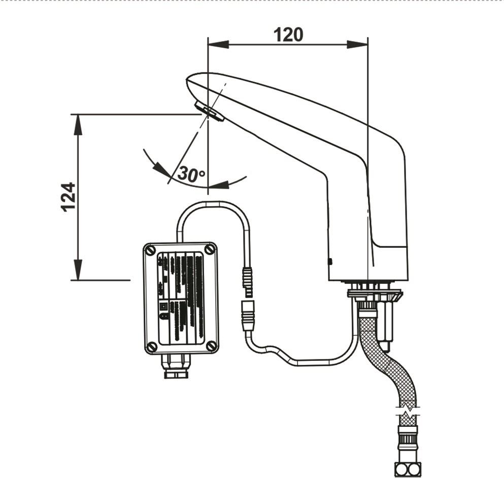 Бесконтактный кран, питание от сети Presto VOLTA S 55081 55081.0 - Вид №1
