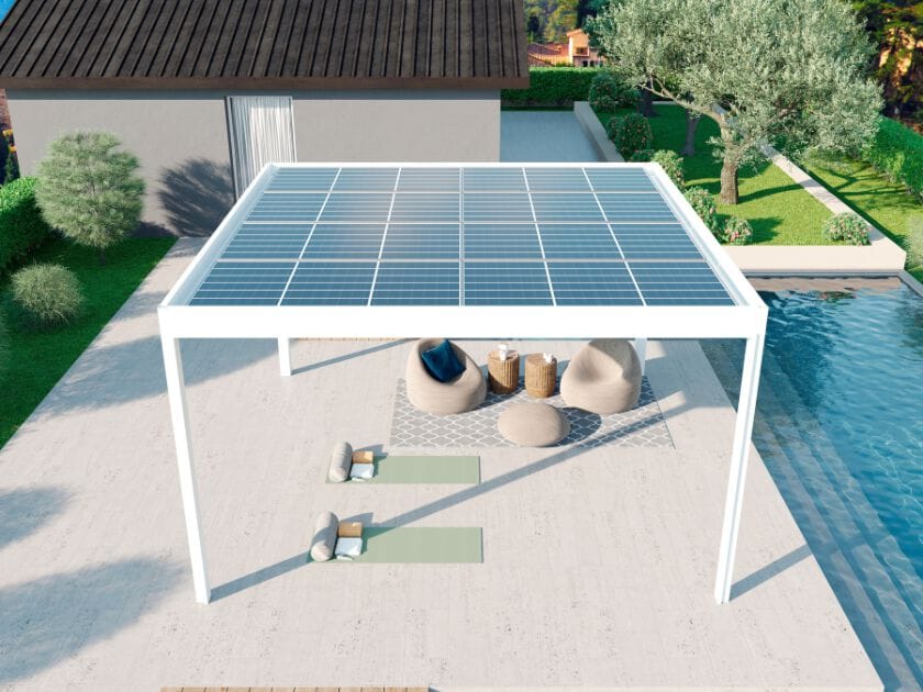 Фотогальваническая беседка с алюминиевым покрытием Belle Pergole Enersun ARCH-00084214 - Вид №1