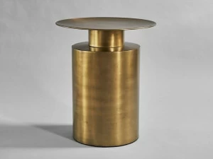 101 Copenhagen Круглый высокий журнальный столик из латуни Pillar 201024-201026-201028