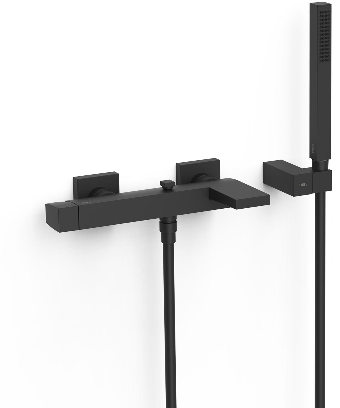 ТОНКИЙ настенный смеситель с одной ручкой для ванны и душа-20217001NM TRES