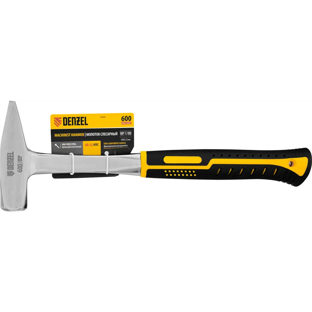 Молоток слесарный Denzel с двухкомпонентной рукояткой 600 г 89365362 STLM-1369320 - Вид №6