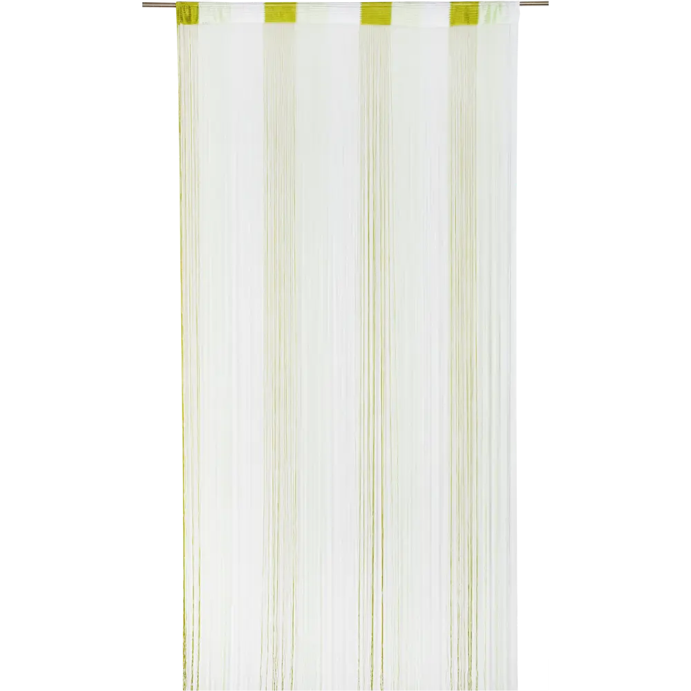 Штора нитяная 150x280 см однотон цвет белый/зелёный INSPIRE STLM-2088372