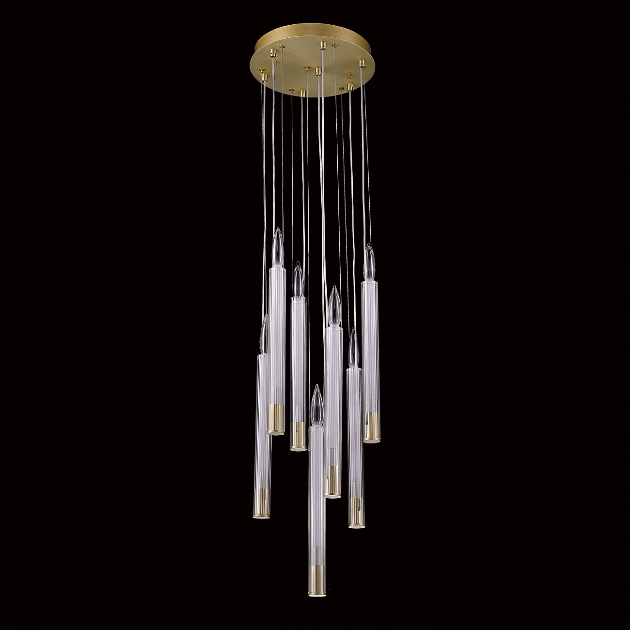 Светильник подвесной 120х32 см латунь Delight Collection P68094-7 brass DELIGHT COLLECTION ДИЗАЙНЕРСКИЕ 00-3882361 Золото;прозрачный  - Вид №2