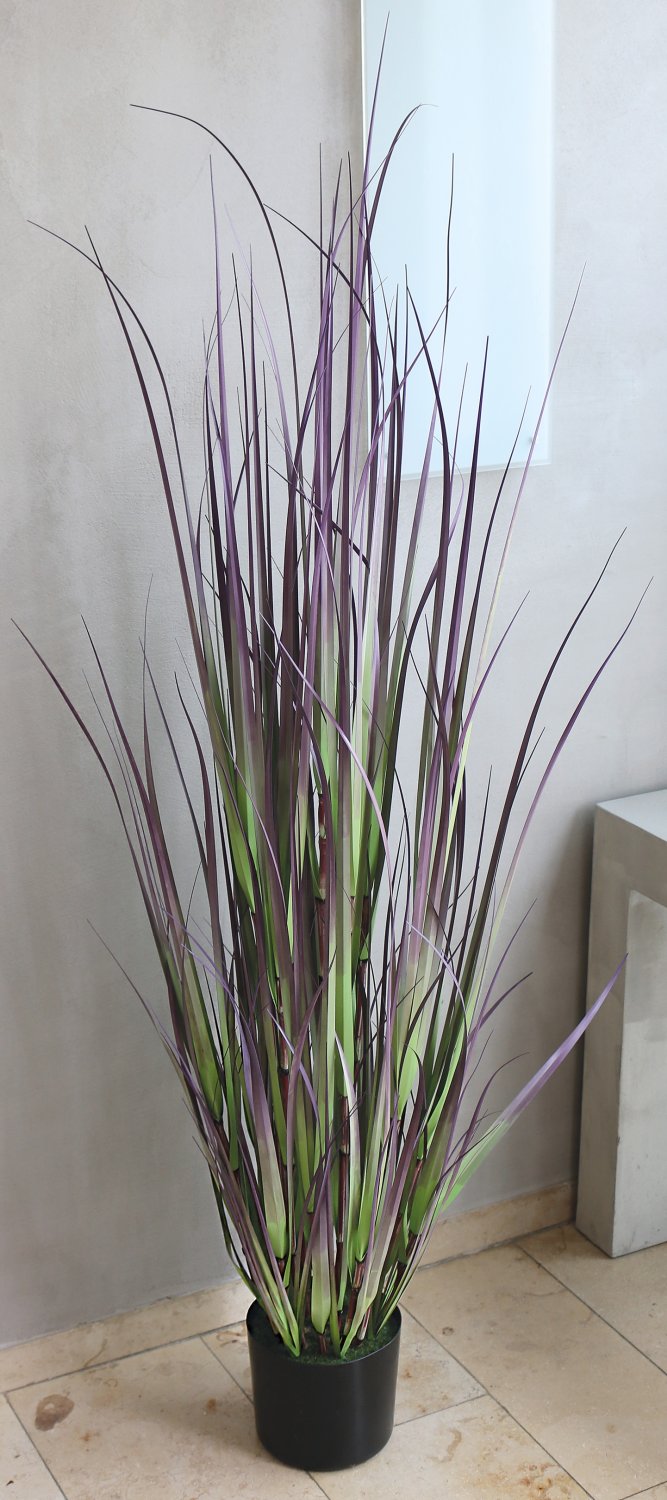 4551 805 a3 Кустарник имитация травы, горшечный, 150см, зелено-розовый H-andreas  - Вид №2