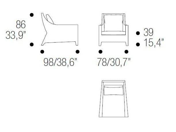 Кресло с подлокотниками ERBA ITALIA PENSIERO ARCH-00000840