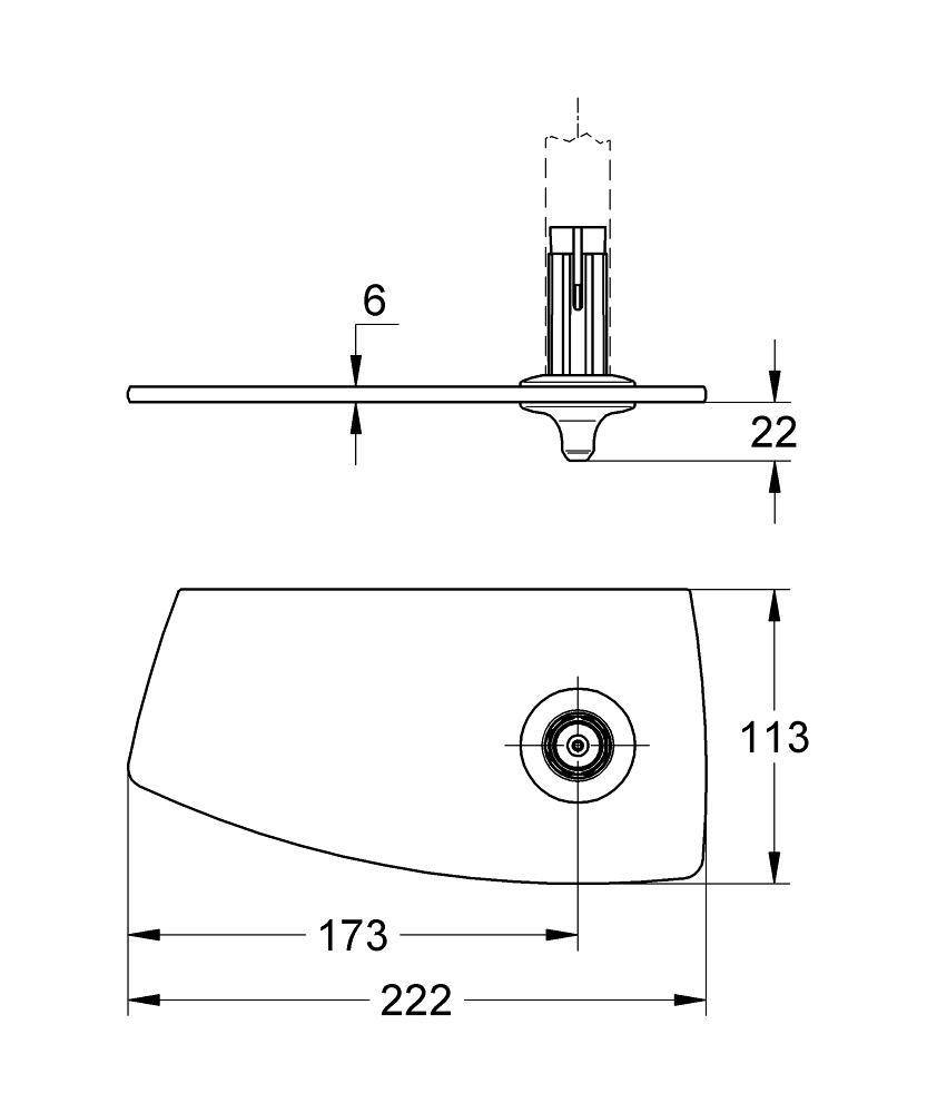 28549000 Полочка Grohe Movario хром - Вид №1