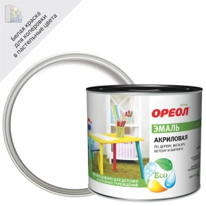 Эмаль акриловая Ореол глянцевая цвет белый 1.9 кг 84439801 STLM-2182172