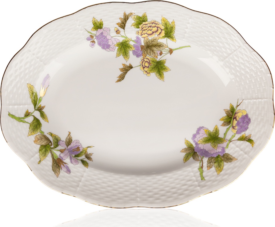 10623392 Herend Блюдо овальное 31см "Королевский сад" Фарфор 