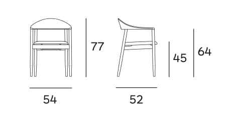Дубовый стул с подлокотниками Plank Монца ARCH-00037371 - Вид №10