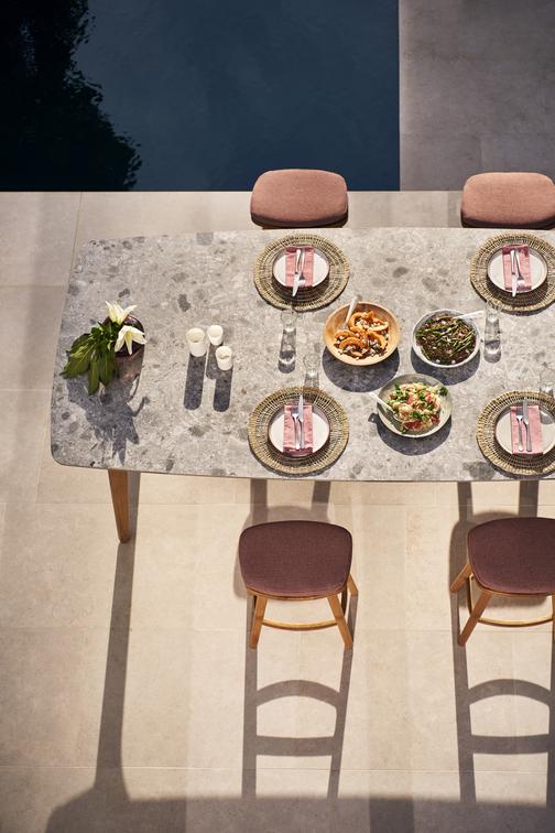 MNST969 Обеденный стол teak 264см x 118см Manutti Torsa - Вид №6