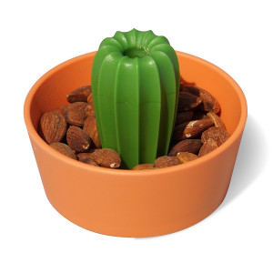 QL10284-OR-GN Миска для снеков cacnuts, оранжевая с зеленым Qualy