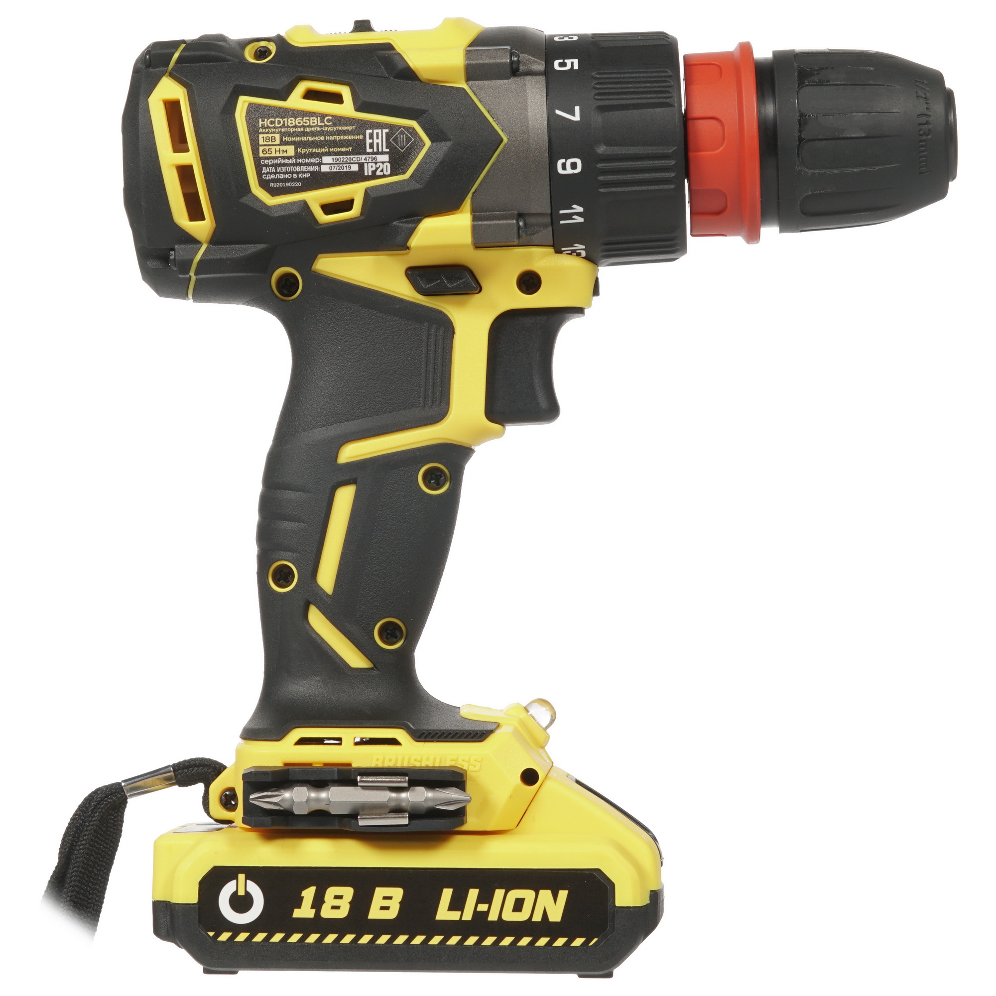 Дрель-шуруповерт Hanskonner HCD1865BLC 4725565 STDN-0015457 - Вид №1