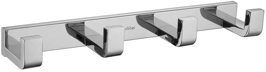 91590321 Вешалка для вещей 4 крючка Abber AA1751 29x3x6 см нержавеющая сталь цвет хромированный STLM-0978758