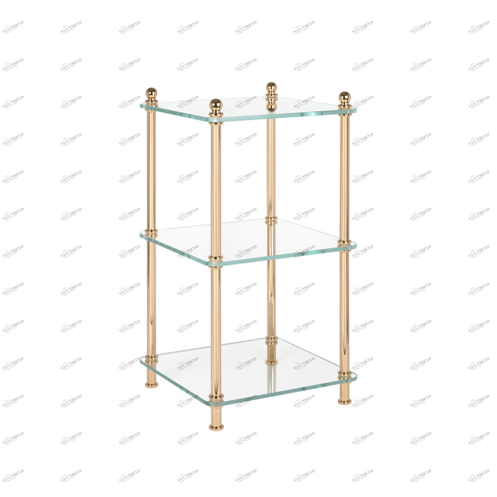 FS01-6122 FS01-6122 Стол на пьедестале квадратный, простой GUERIDONS Cristal & Bronze GUERIDONS 