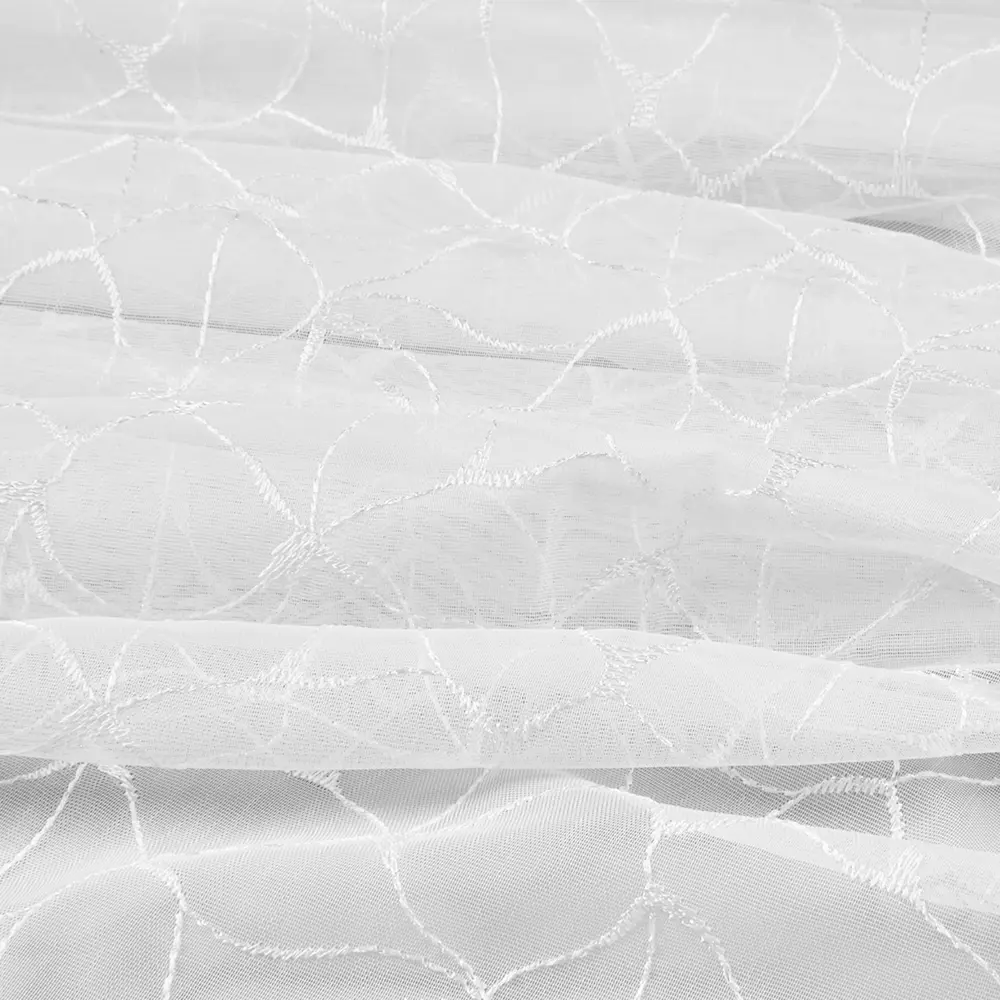 Тюль на ленте «Геометрия» 300x280 см цвет белый MIAMOZA STLM-2038473 - Вид №2