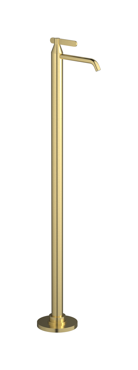 Высокий смеситель для напольной раковины в комплекте с донным клапаном. WE ARE IB oh305is Brushed Pale Gold Soho