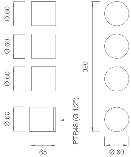 Ceadesign Душевая группа с термостатом Opus Ops 53 - Вид №1