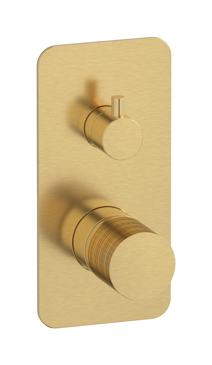 Внешние части встроенного в стену смесителя на 3 потребителя WE ARE IB vn706cs Brushed Gold Vinile