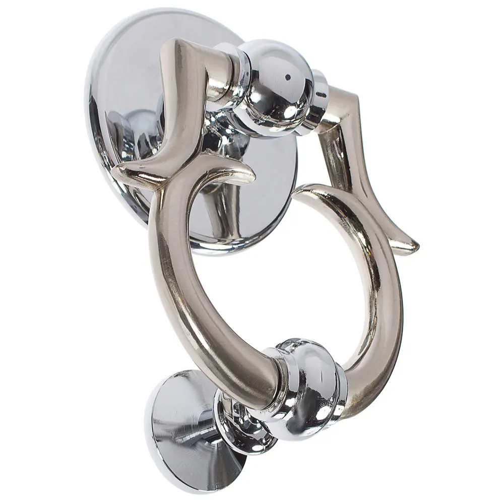 Молоток дверной Manzzaro Vaso 10/40, цвет матовый никель/глянцевый хром STLM-2113042 - Вид №1