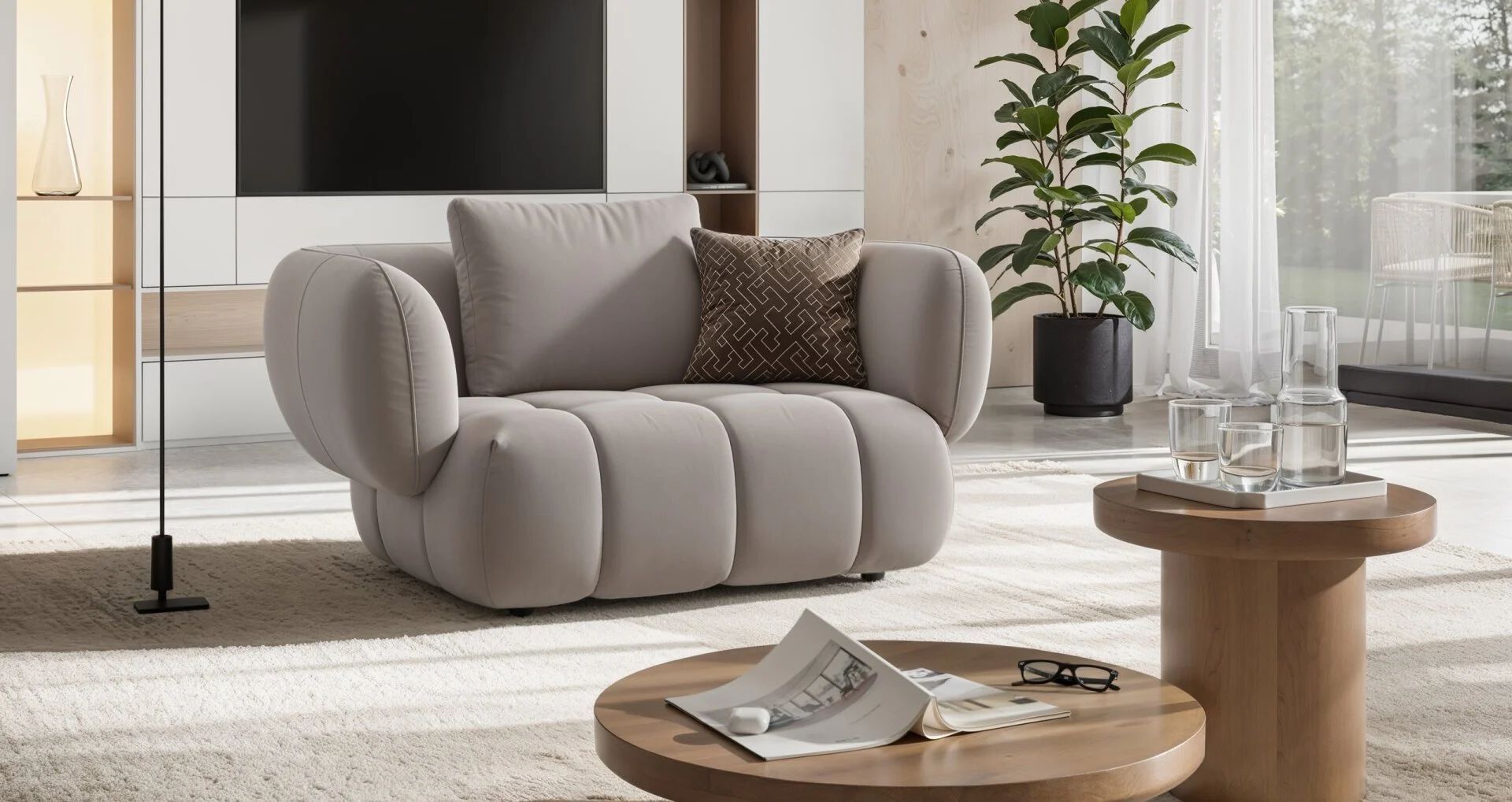 Кожаное кресло с подлокотниками Sofanella море ARCH-00078016 - Вид №4